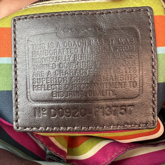 Coach F13757 Lily Legacy Brown Shoulder Bag - Picture 6 of 6